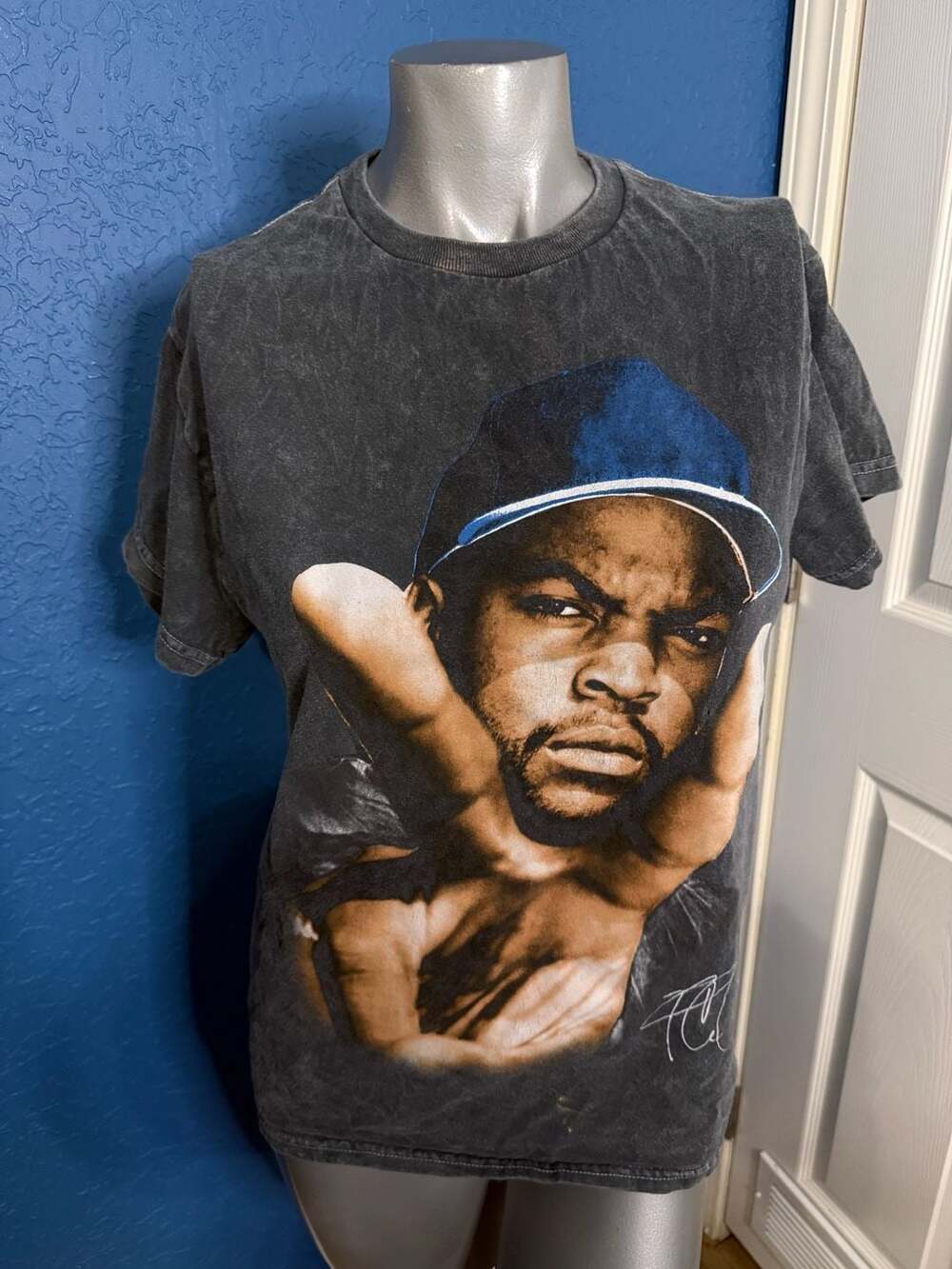 Ice Cube 92 Tour Graphic T Shirt Small Black Acid Wash Rap Hip Hop Tee
